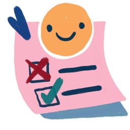 Checklist illustrant l'équilibre quotidien